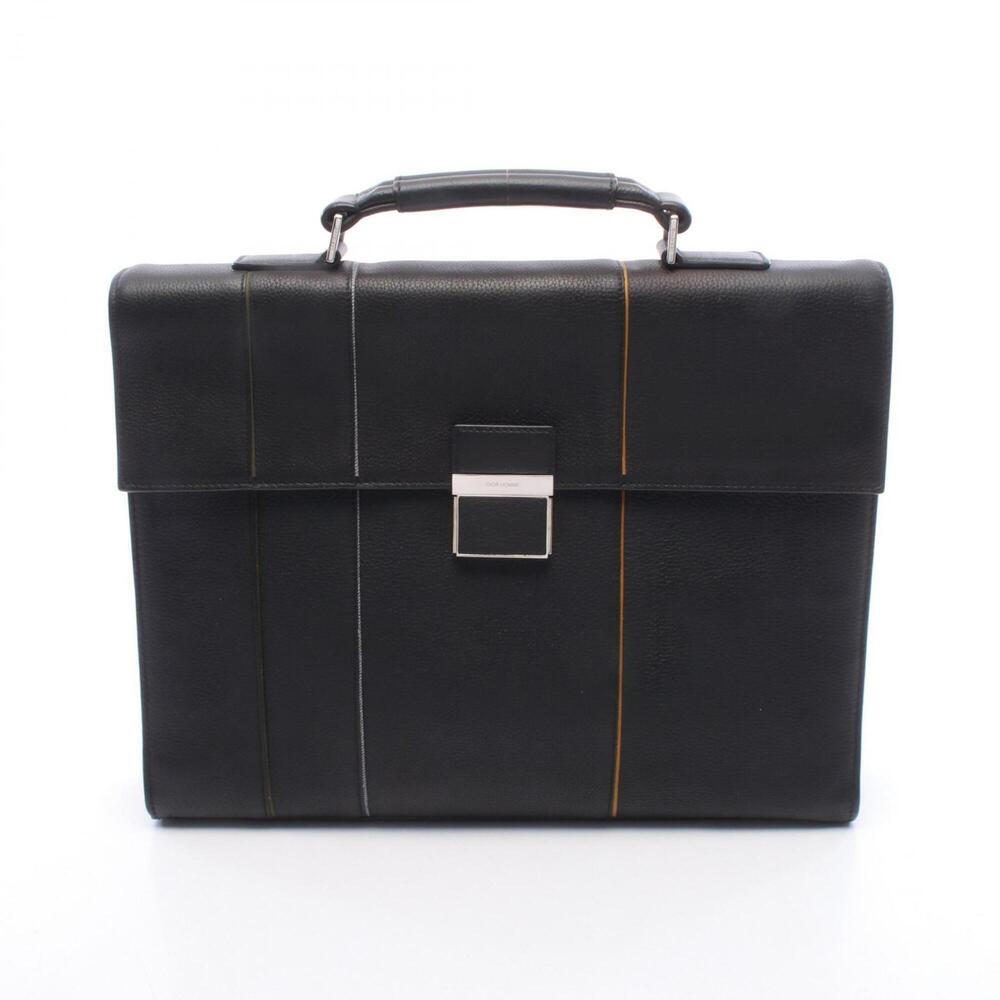 Christian Dior briefcase/handbag, leather, men's, black.